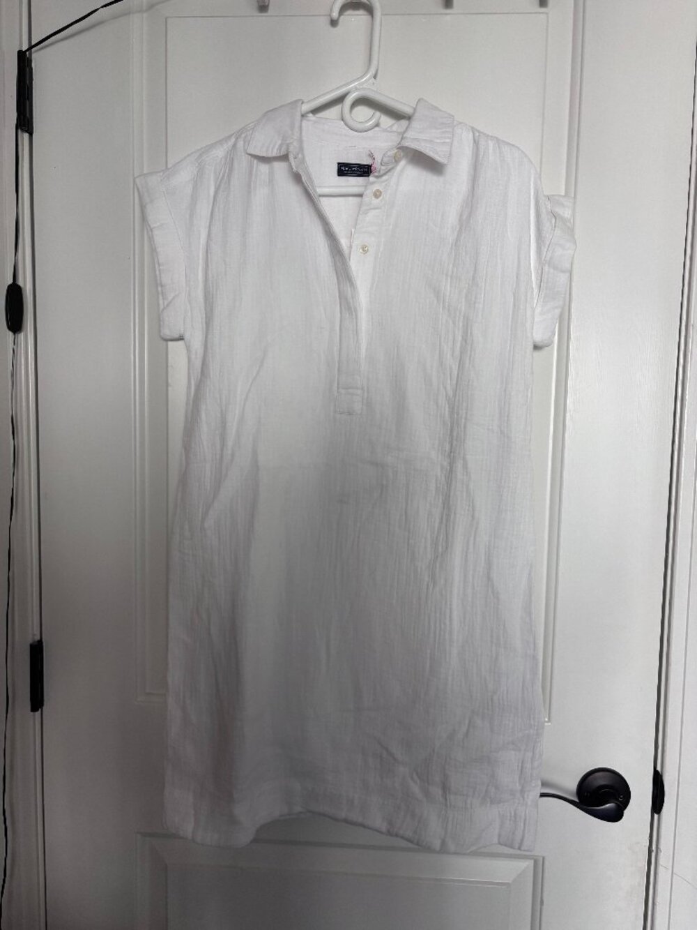 NWT Vineyard Vines Women's Size XS White Cap Margo Gauze Shirtdress
